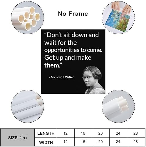 Miniatura 2 de Póster de Madam C. J. Walker con cita de retrato de Madam C. J. Walker (1) Póster de pintura en lienzo e impresiones artísticas de pared para