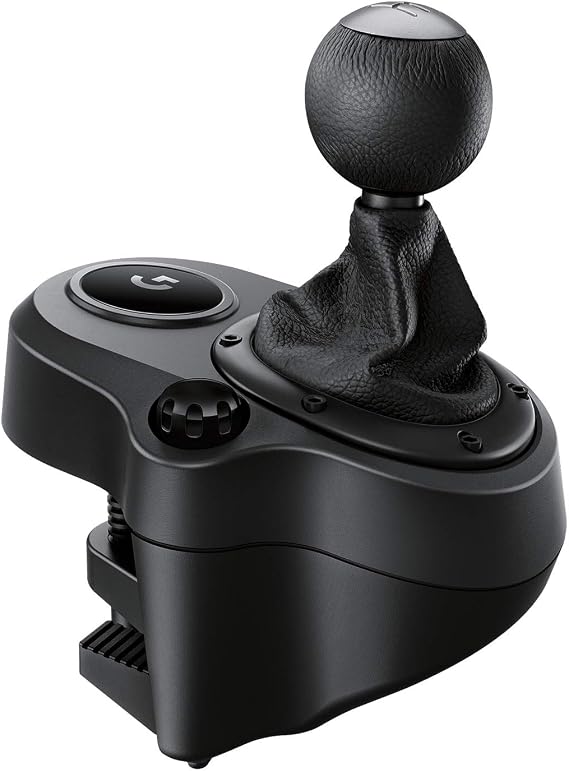 Logitech G Driving Force Racing Wheels Shifter for G29 | G920 & G923, 6 Speed, Push Down Reverse Gear, Steel and Leather Construction - Black