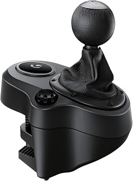 Logitech G Driving Force Racing Wheels Shifter for G29 | G920 & G923, 6 Speed, Push Down Reverse Gear, Steel and Leather Construction - Black