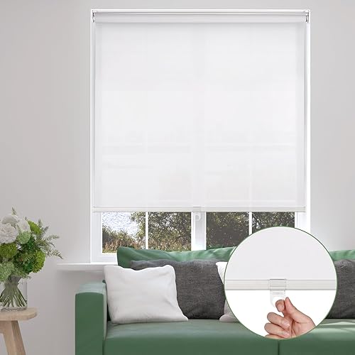 Persianas enrollables, sin cordón, cortinas opacas, accesorio de ventana, persianas de puerta para el hogar, oficina, cocina, 23 pulgadas de ancho x