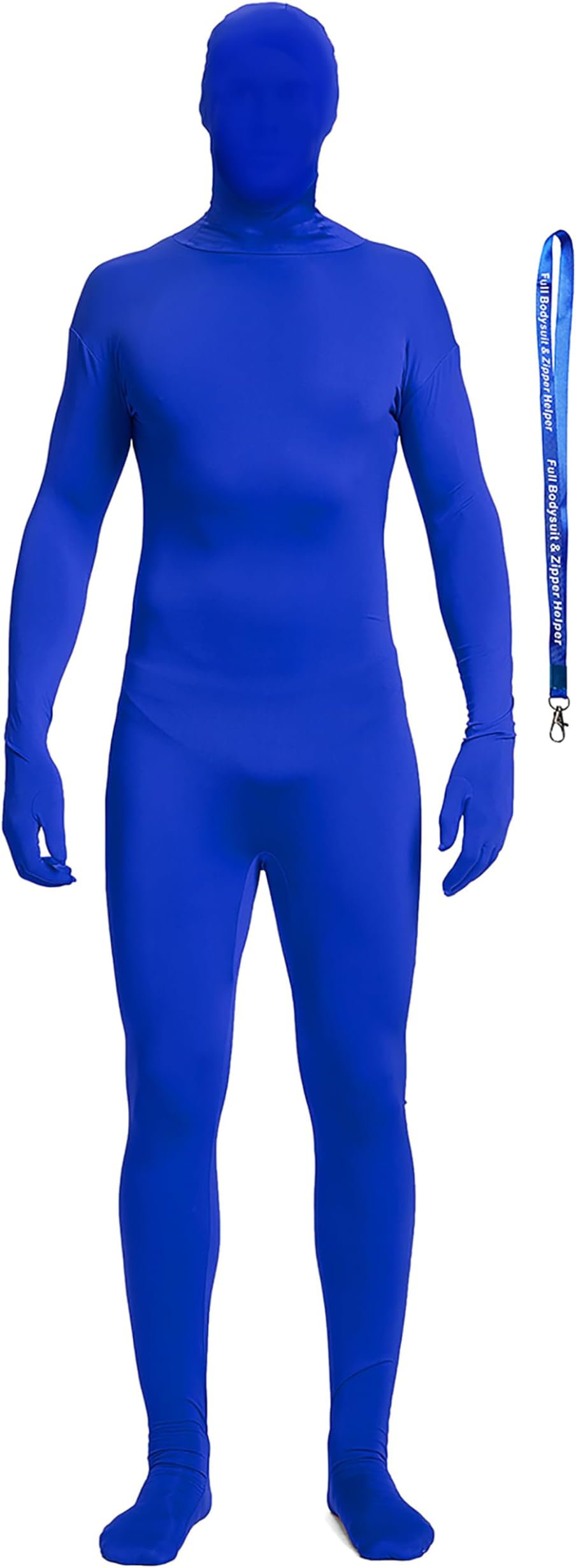 Full Bodysuit Include Zipper Helper Unisex Spandex Stretch Adult Costume Zentai Disappearing Man Body Suit