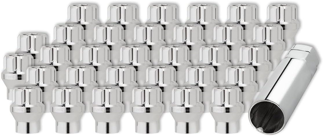 DPAccessories 32 Chrome 14x1.5 Open End Duplex ET Spline Tuner Lug Nuts for Aftermarket Wheels LOE2N8HCSCH04032