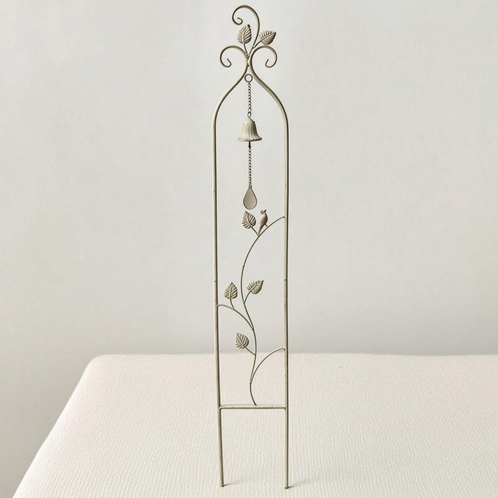 Rankgitter Schmal Spalier Antik Obelisk für Gartenliebhaber, Hobbygärtner, Garten, Balkon, Antik-Grün