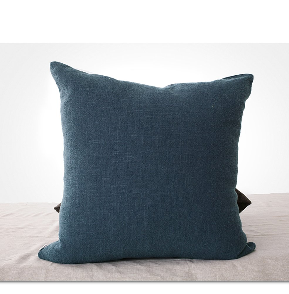 Oreiller en coton couleur unie sable 50x50cm VersionA pour canapé