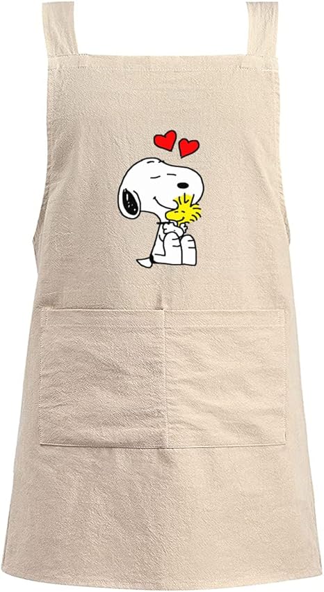 Amazon エプロン スヌーピー 子供用 子ども用エプロン キッズエプロン コットンリネン 女の子 男の子 料理エプロン ポケット付 業務用エプロン 調理用 作業用 おしゃれ 男女兼用 軽量 ワークエプロン 親子エプロン 通園 通学 幼稚園 保育園 小学生 防水エプロン お絵描き