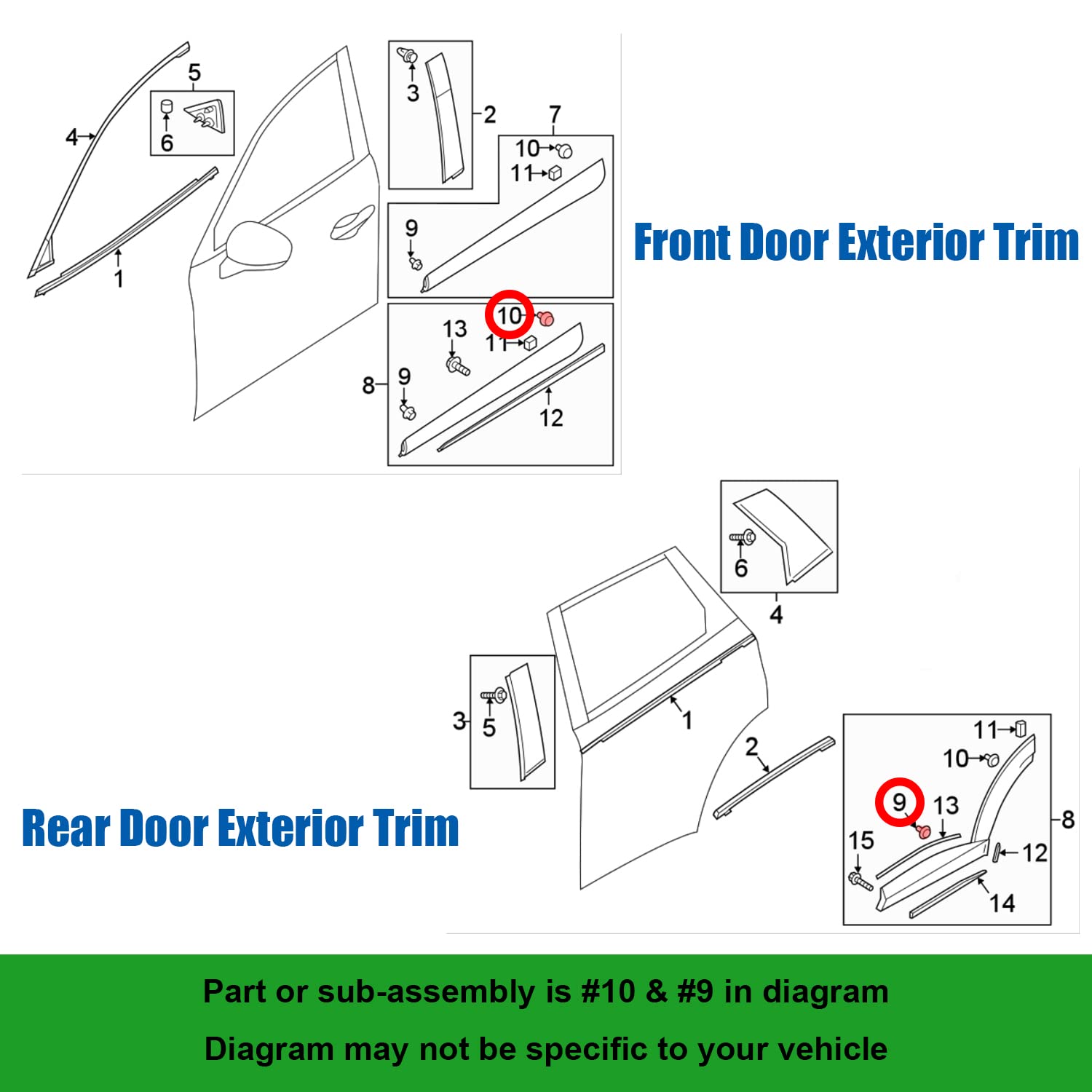 Amazon.com: OAUTOO 25pcs Fender Exterior Trim Clip Wheel Opening