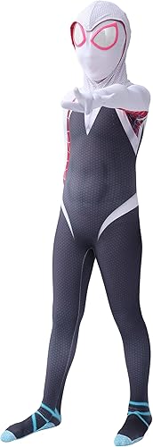 Miniatura 4 de Disfraz de Halloween para niñas disfraz de araña fantasma superhéroe y cosplay estilo 3D overol de elastano para niños y niñas