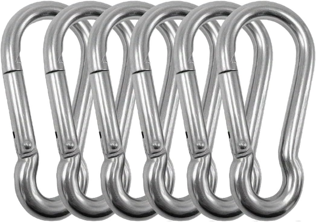 4 Inch Carabiner Spring Snap Hook 304 Stainless Steel Heavy Duty