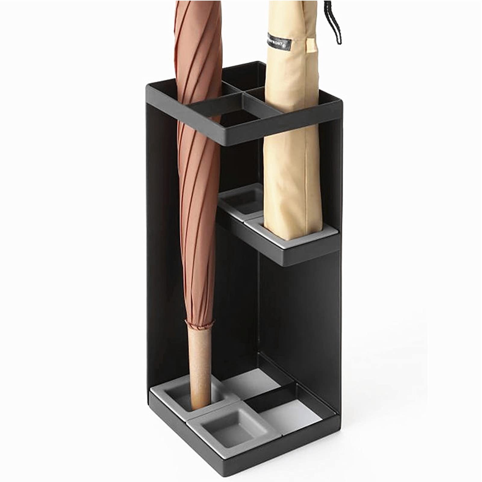 Soporte de Metal para Paraguas con 4 Ranuras y Bandeja