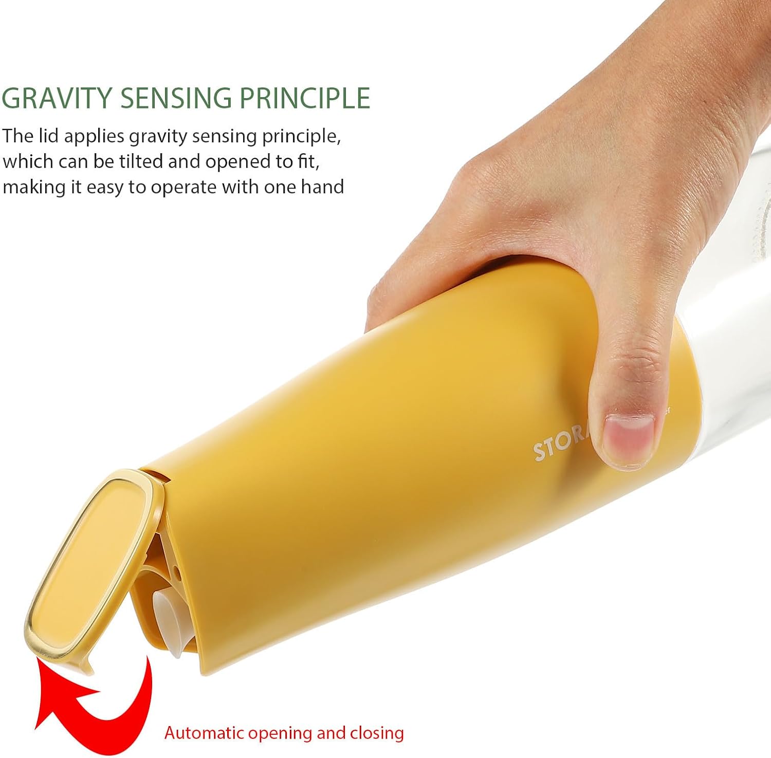 Glass Oil Dispenser Bottle Automatic Opening Large Capacity for Dressings