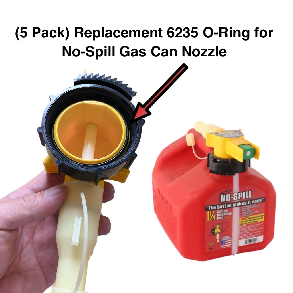 Replacement 6235 O-Rings for No-Spill/Easy Can Gas Nozzle Assembly (5 Pack)