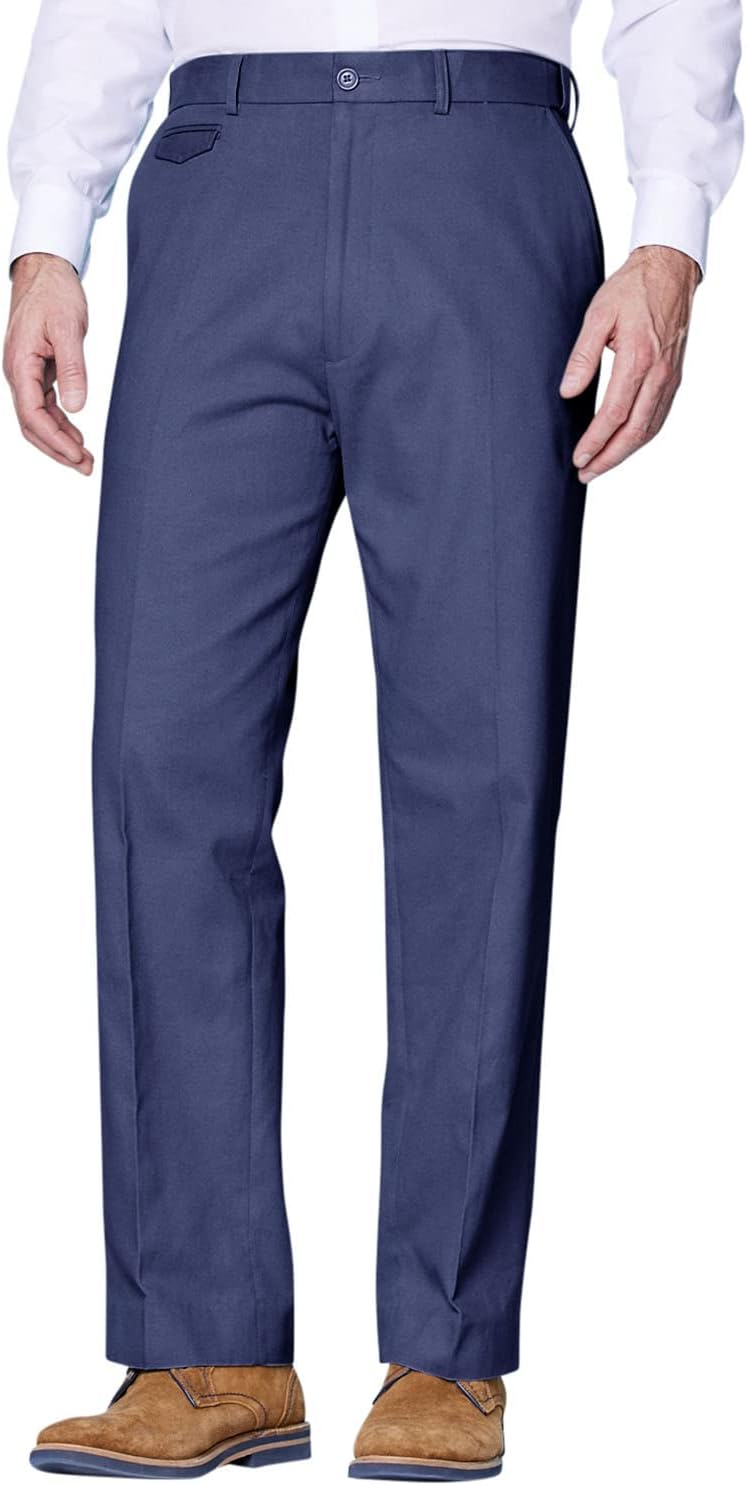 Pegasus | Men's | Cotton Chino Trouser Pants with Stretch Waistband | Versatile, Comfortable & Stylish Smart Casual Pants | Navy - Image 6