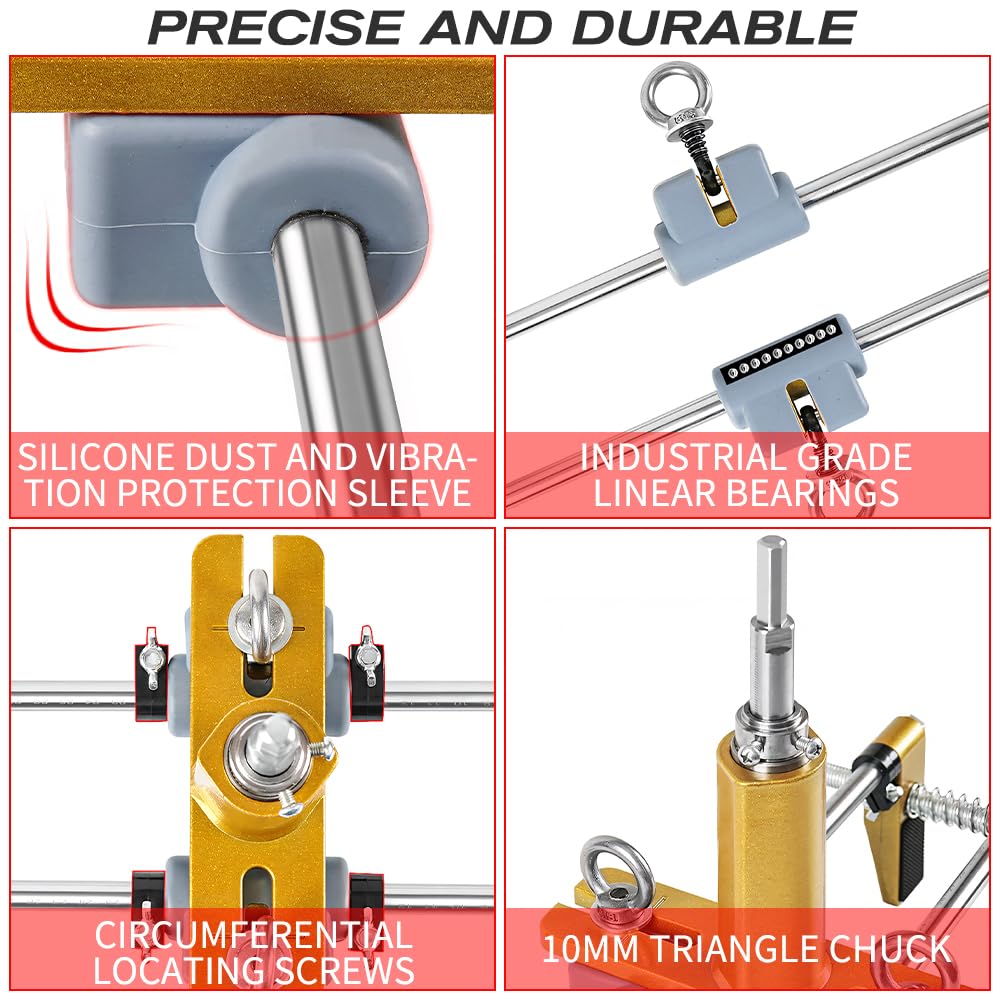 DUEBEL Kit d'ouverture de trou de serrure de porte pour l'installation de portes, kit de mortaiseuse pour serrure de porte en bois, gabarit de mortaisage, kit d'installation de serrure de porte, mach