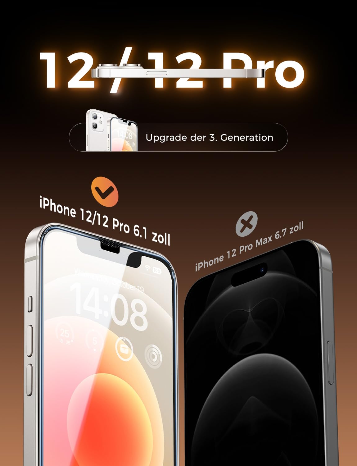MAGIC JOHN 2 Pezzi, Pellicola per iPhone 11/iPhone XR (6,1 Pollici), Durezza 9H, Pellicola Protettiva Ultra Trasparente, Senza Bolle, Facile da Installare