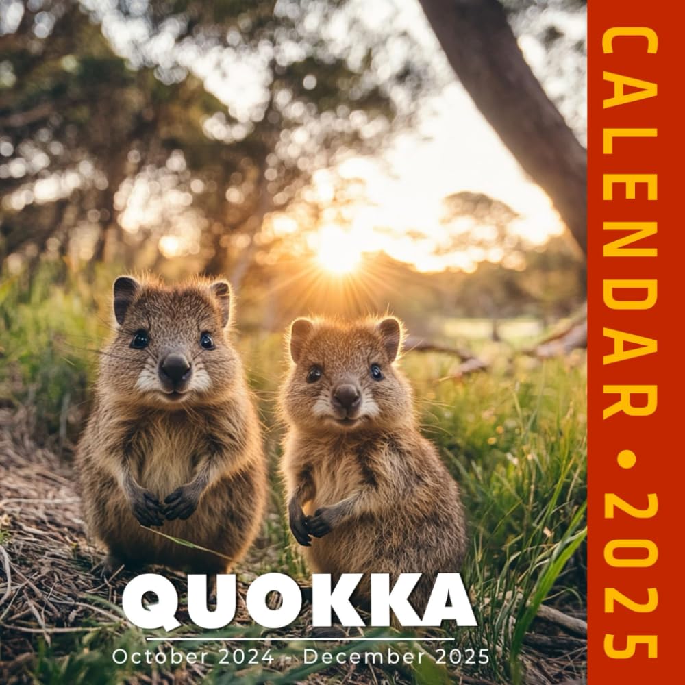 Quokka Calendar 2025 Monthly Planner Showcasing the Friendly Quokka