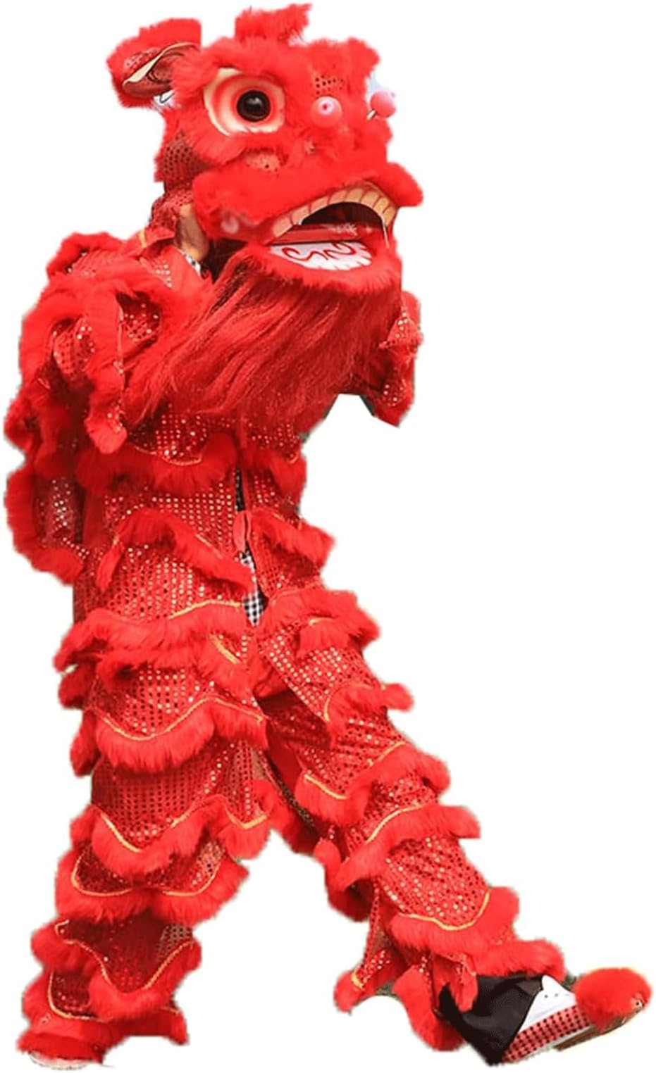 Chinese Lion Dance Costume， Lion Dance Single Lion Dance Performance Costume Props Adult Lion Dance Costume Lion Head Outdoor Party Costume