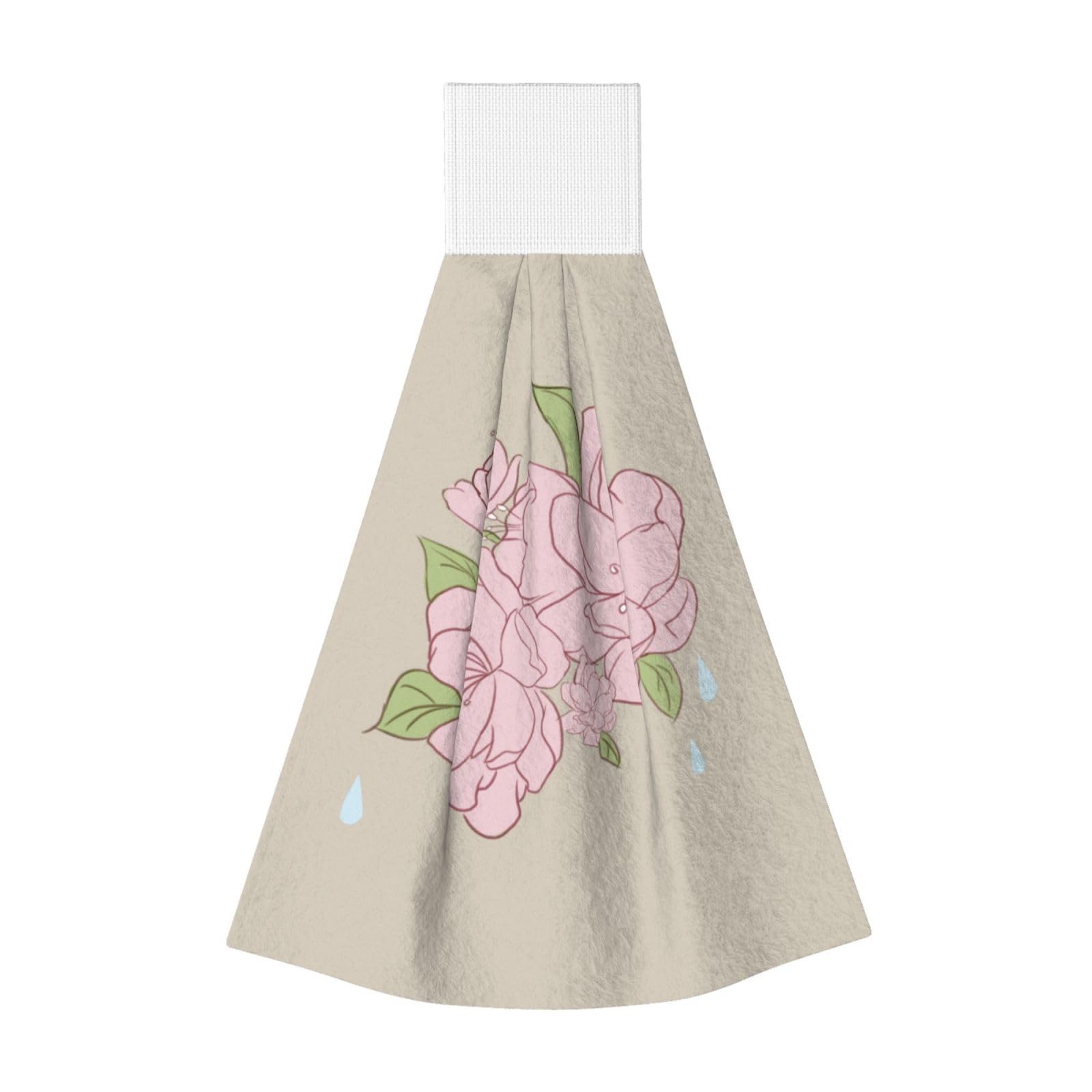 Divided Peach Blossoms Highly Absorbent Dish Towels Soft Coral Fleece Wipe