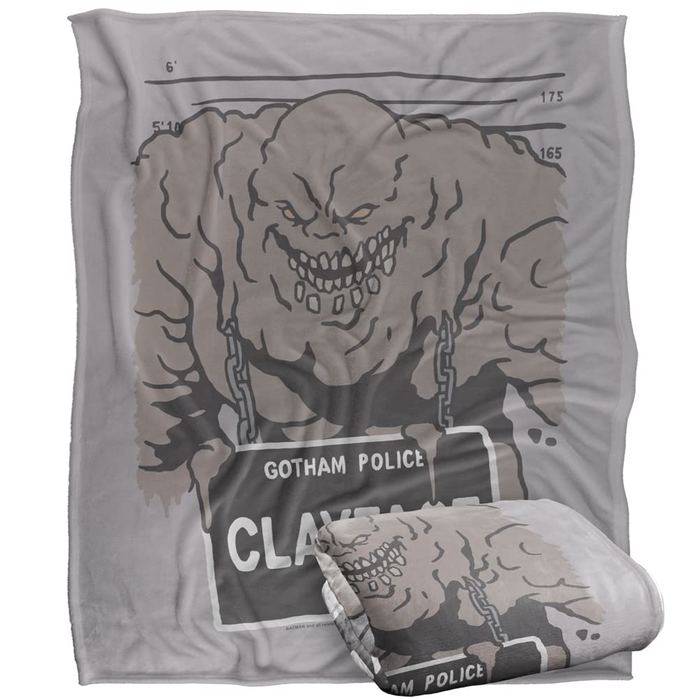 BATMAN Blanket, 152 x 127 cm The Clayface Mugshot Silky Touch Super Soft Throw Blanket
