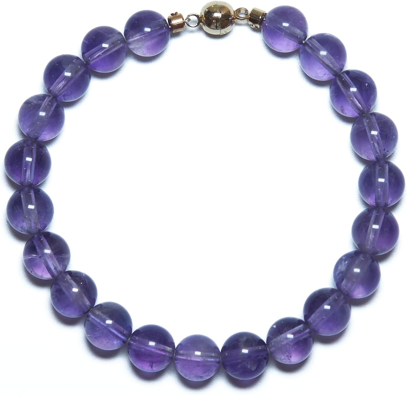 Infinity Bracelet for Women | Modular 8mm Natural Healing Crystal Beaded Bracelet with 14K GP Magnetic Clasp, Unique Gift for Her