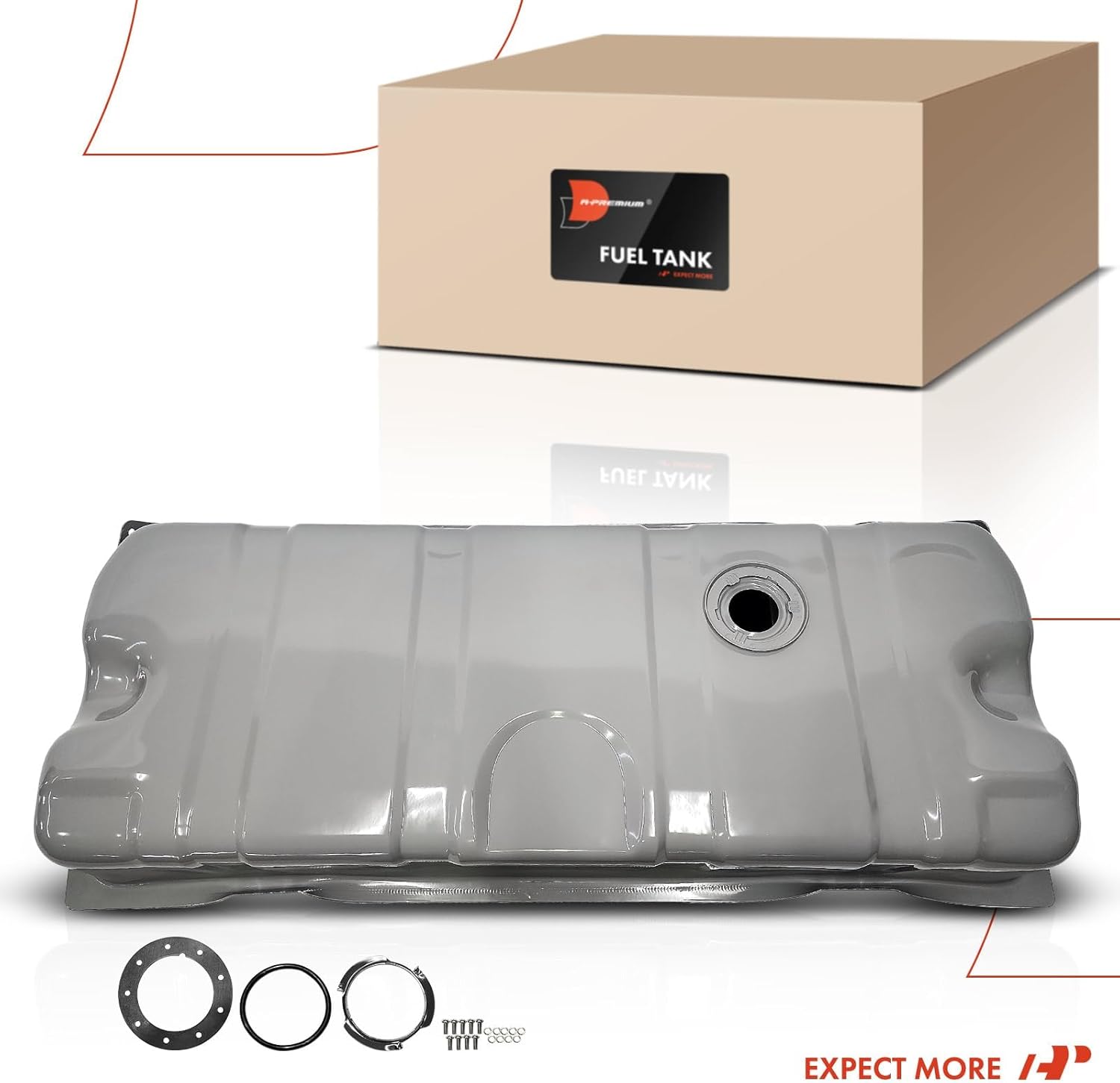 A-Premium Fuel Tank with Lock Ring & O-Ring Compatible with Chevrolet Corvette 1963 1964 1965 1966 1967, Gas, Replace# 3819506