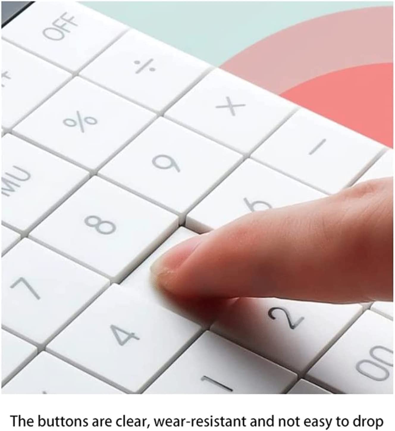 Calculadora Calculadora Práctica De Pantalla 12 Dígitos Solar Oficina Portátil Linda para Escritorio Escritorio Oficina(White)