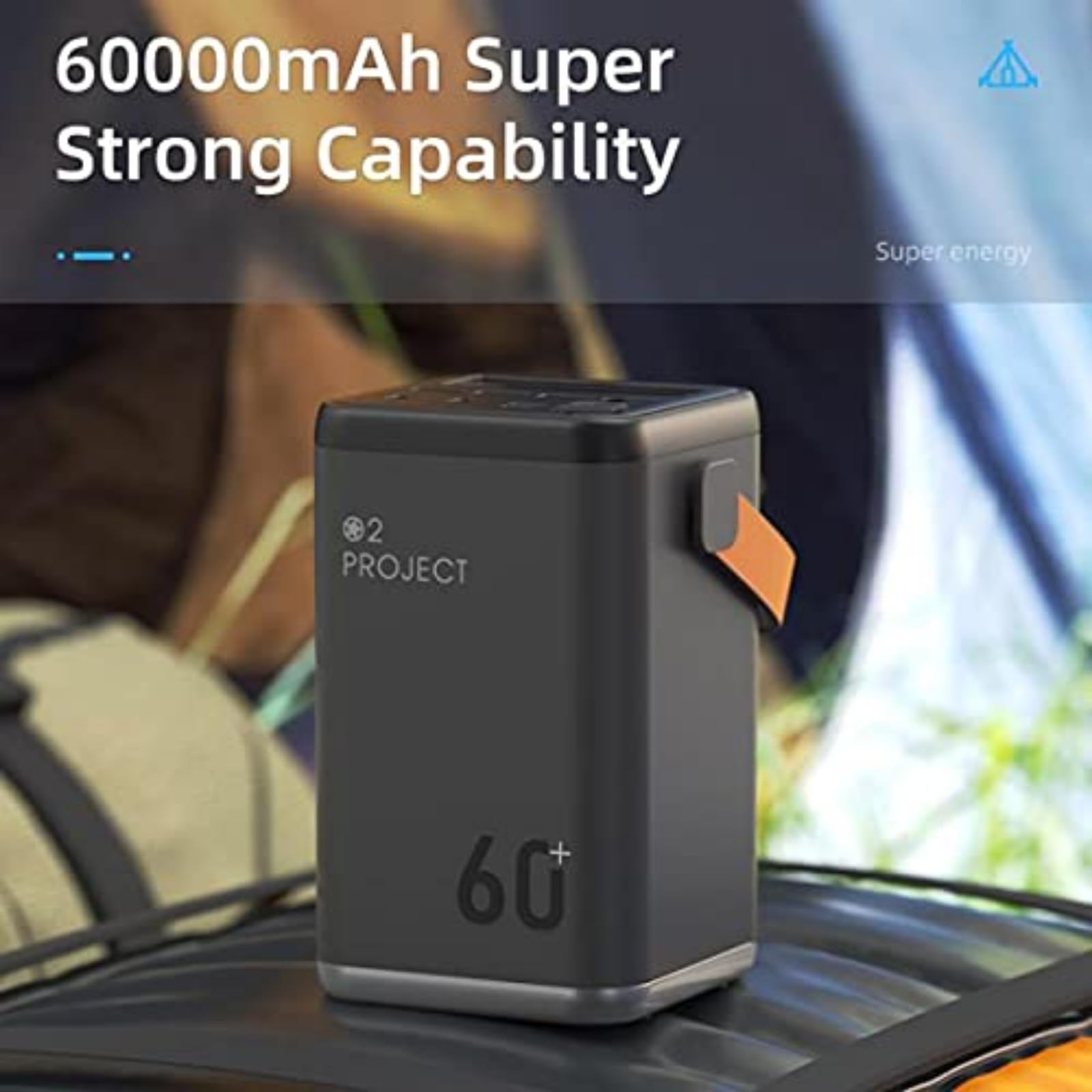 Powerbank Powerbank 60000Mah Funkcja szybkiego ładowania Powerbank o dużej pojemności, cztery porty USB Mobilny powerbank Zewnętrzny przenośny 36W Powerbank do magazynowania energii, biały