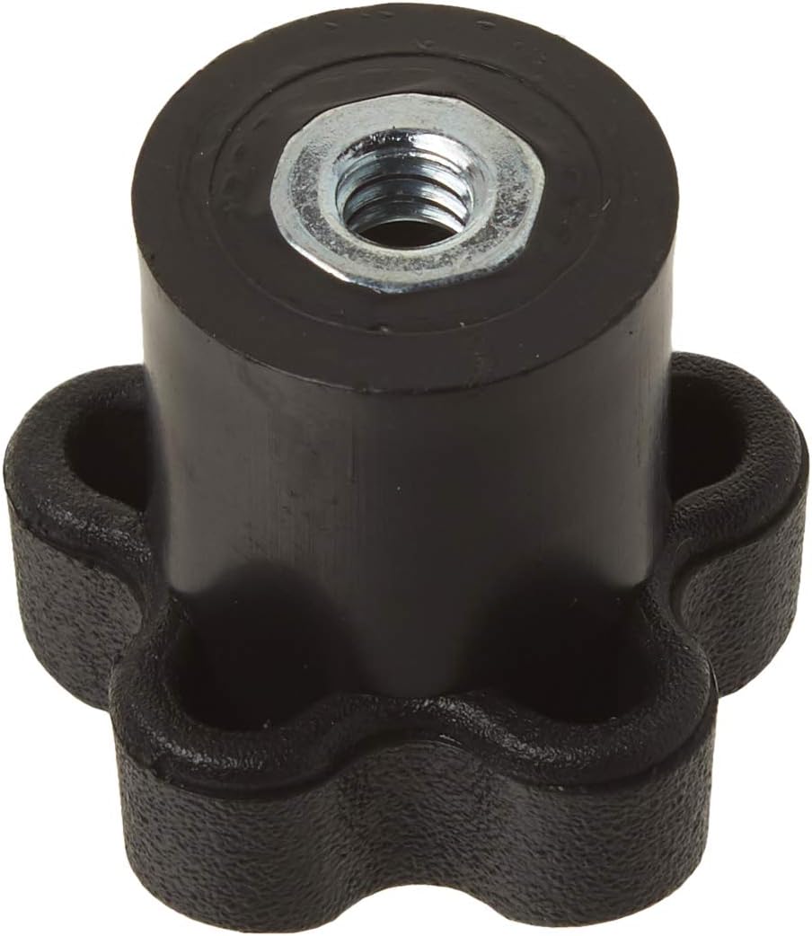 AN4C----5S2--21 AN4C-5S221 1.38" Star knob thru hole 1/4-20 steel zinc insert black pp (Pack of 10)