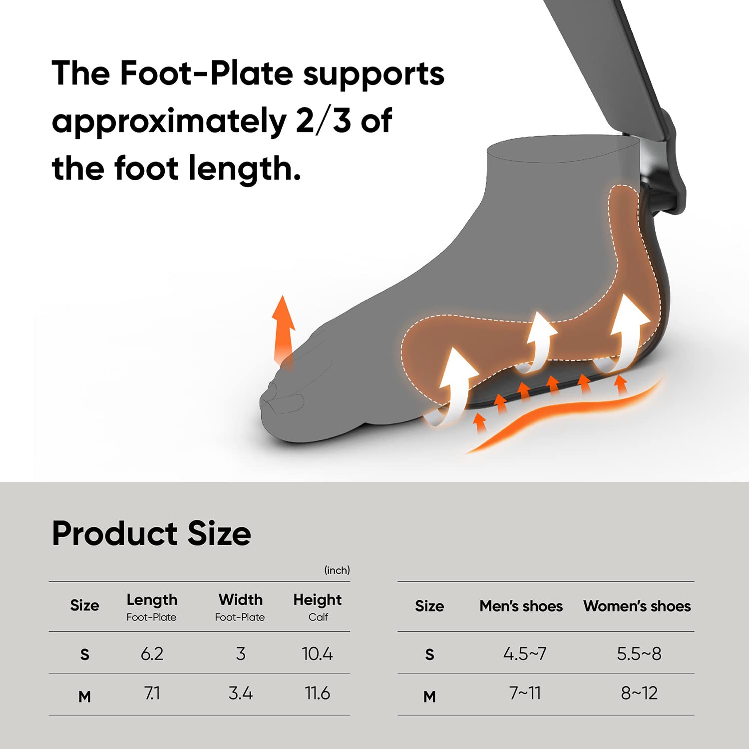 Neofect STEP - Soporte pequeño para pie derecho AFO, soporte de pie caído para caminar, soporte de ortesis de tobillo y pie