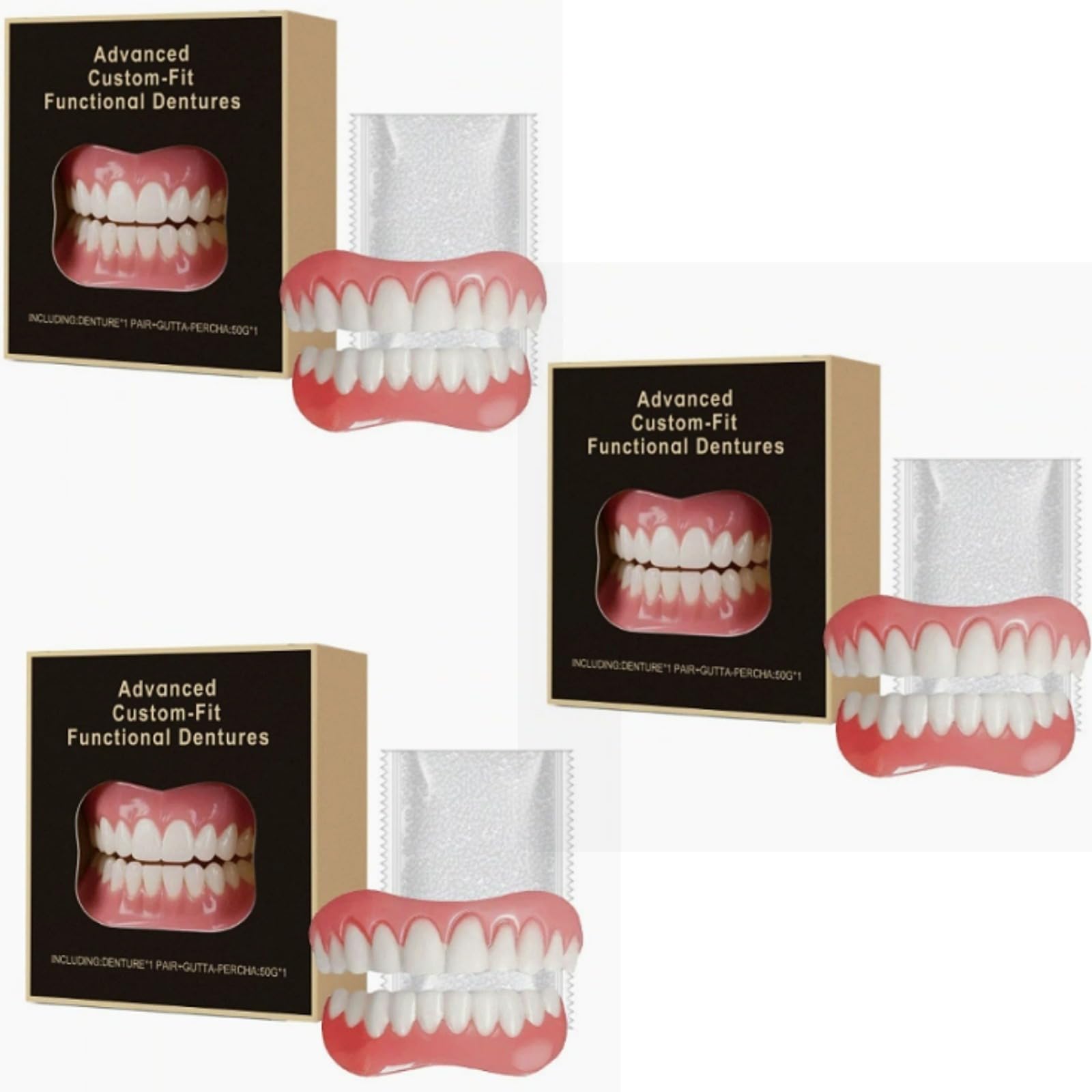 Prothèse Dentaire Silicone Pour Hommes Et Femmes, Dentier Silicone Souple,