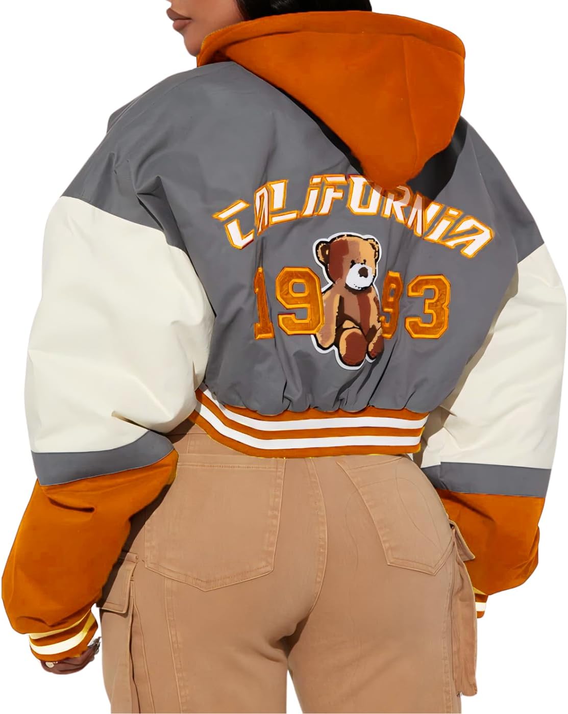 Glitrandi Womens Varsity Jacket Fashion Hoodies Lightweight Graphic Jacket for 2025