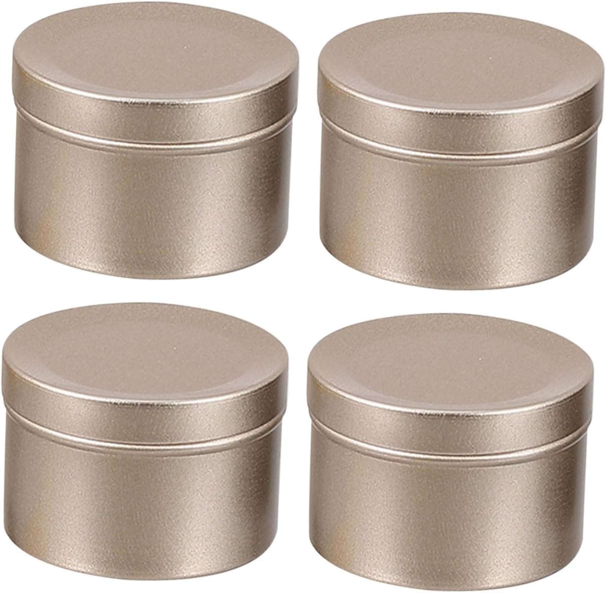 Xmas 4pcs 50ml Golden Aluminum Alloy Candle DIY Cans for Parties