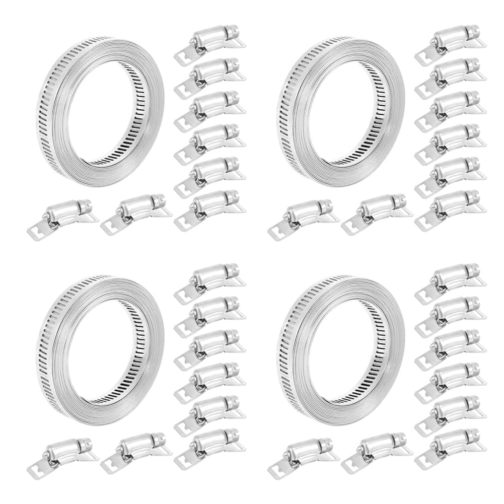 Collier de serrage à vis sans fin en acier inoxydable 304 pour tuyau flexible