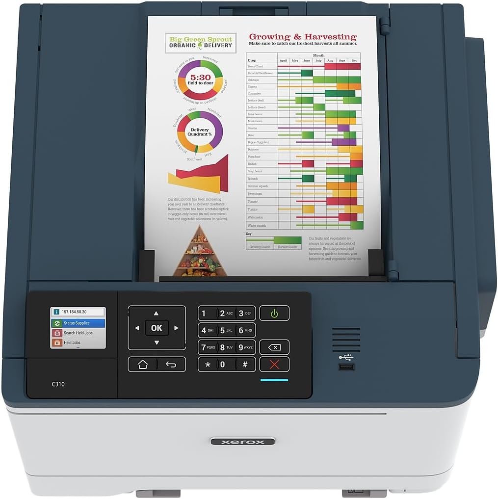 Xerox C310DNI Color Printer, Laser, Wireless, Print, Letter, Energy Star Certified, UP to 35PPM