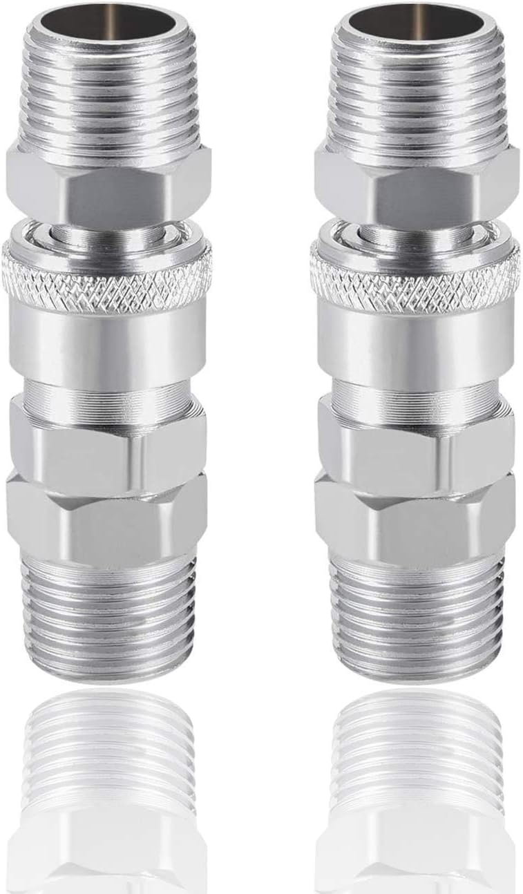SM40 + PM40 Air Tool Pressure Washer Female High Flow Coupler Plug G1/2 Quick Connect Fitting 2Set