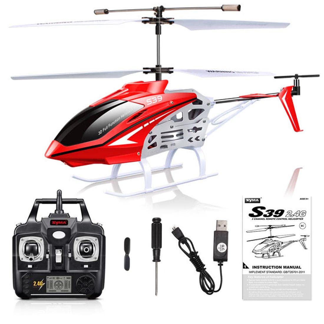 Syma S39 - Elicottero radiocomandato, Rosso