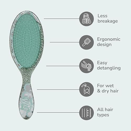 Vista 56 de Wet Brush Original Detangler - Cepillo desenredante, cerdas IntelliFlex ultrasuaves y desenredantes, se desliza a través de los enredos