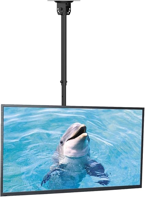Suptek Ceiling TV Mount Fits Most 26-55 inch LCD LED Plasma Panel Display with Max VESA 400x400mm Loaded up to 45kg/100lbs Height Adjustable MC4602