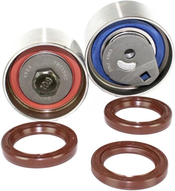 DNJ TBK151BWP Timing Belt Kit with Water Pump for 2003-2010 Chrysler, Dodge, Jeep Caravan, Liberty, PT Cruiser 2.4L L4 16V DOHC 148cid