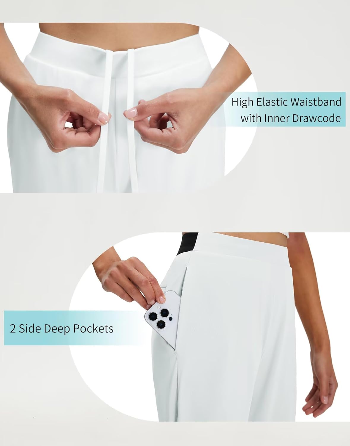 M MAELREG Womens Joggers with Pockets 26"/28"/30" Stretch Drawstring Tapered Running Sweatpants for Women Golf Lounge Workout