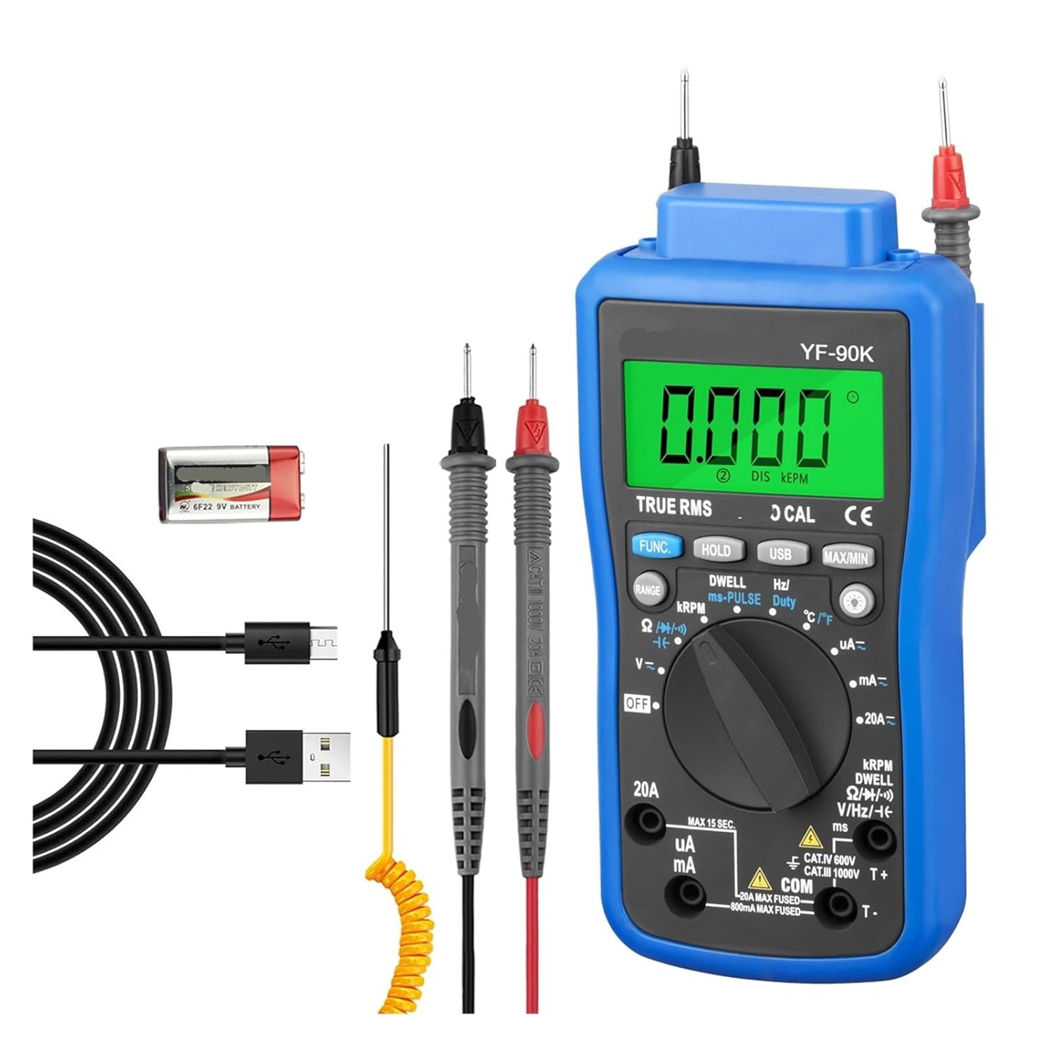 HP-90K Engine Analyzer Tester Range Car Diagnostic Tool with Data Output by USB Automotive Multimeter Multimetro
