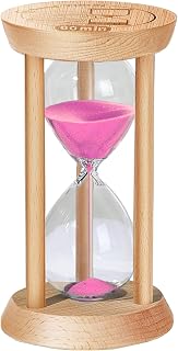Wooden Sand Timer, 60 Minute Hourglass, an Hour Sand Clock, Reloj De Arena, Hour Glass Sandglass for Home, Office, Decorative, Game, Classroom