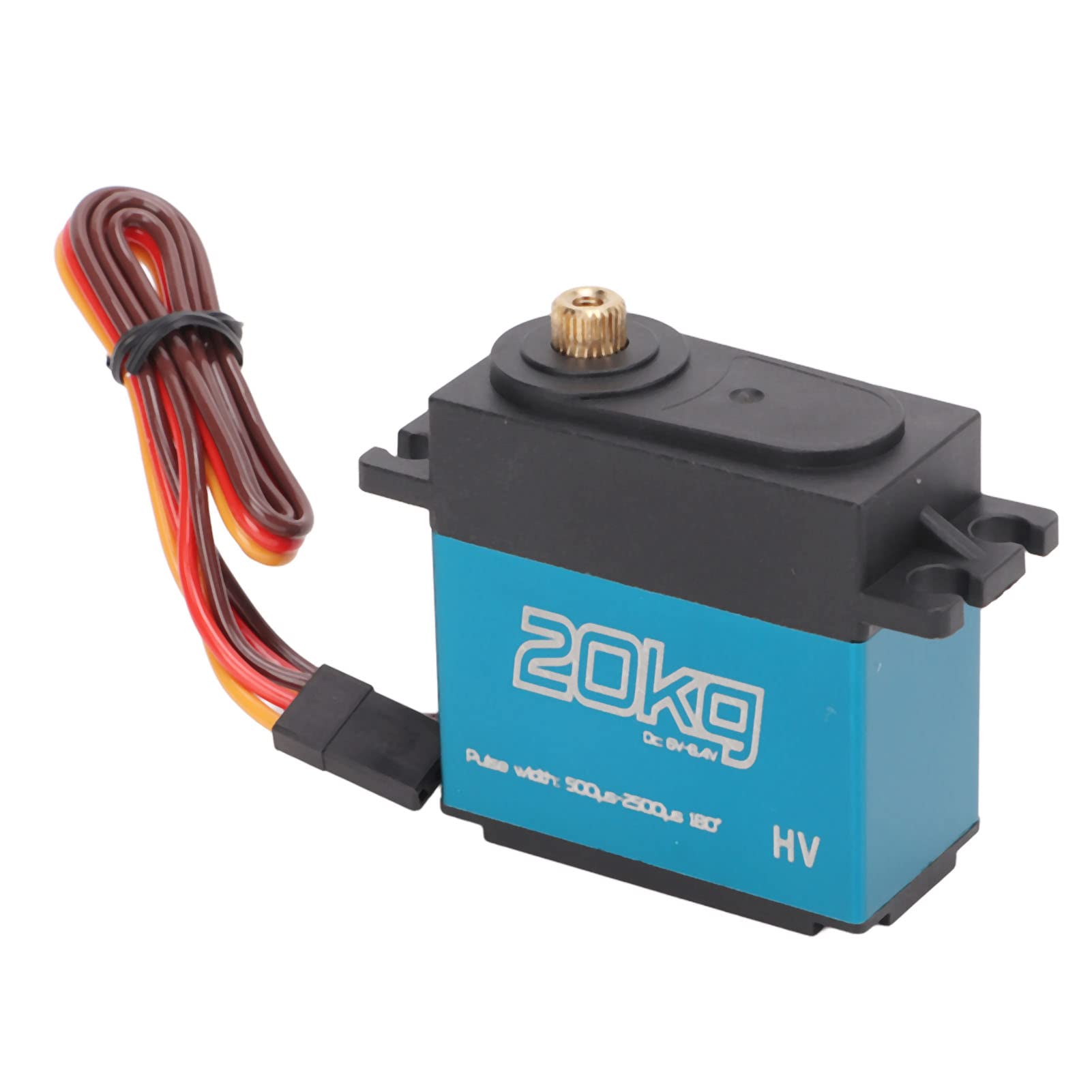 20kg RC Metal Gear Servo Digital Alto Torque Motor Sin Núcleo Impermeable Rendimiento Estable para 1/10 1/12 RC Coche Avión Aleación de Aluminio 2 Piezas