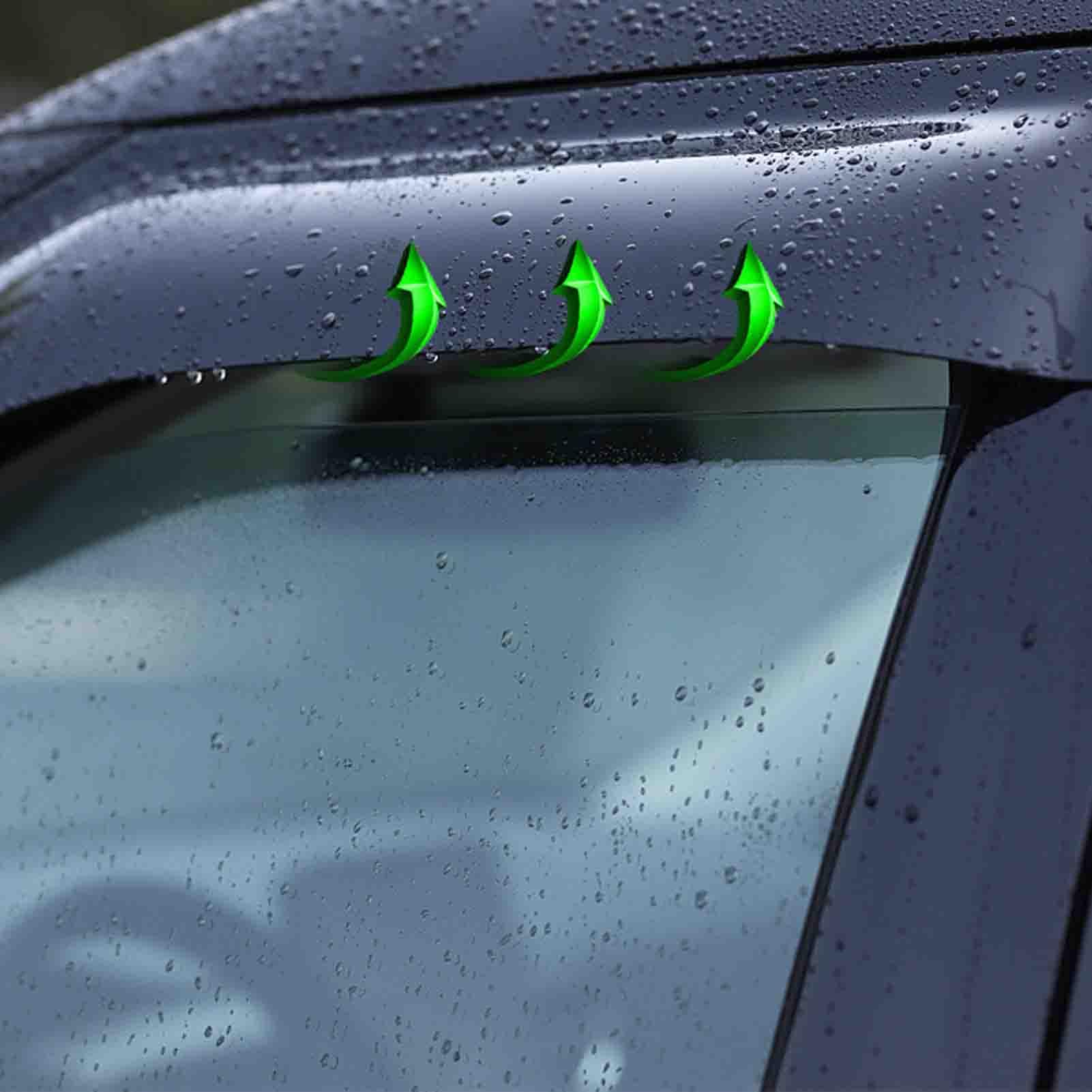 Deflektory Boczne do Dodge Caliber 2007-2012 - Samoprzylepne, Ochrona Przed Deszczem, Poprawa Przepływu Powietrza, Łatwy Montaż, Zestaw 4 szt