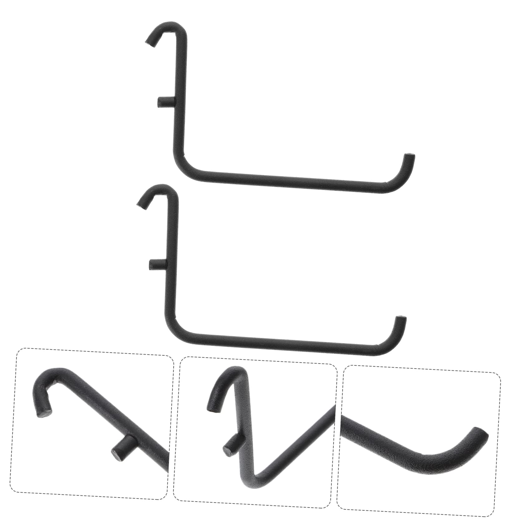 Hohopeti Supermarket Shelf Hooks 2pcs Metal Paint Bracket Versatile Pegboard Hooks for Efficient Organization