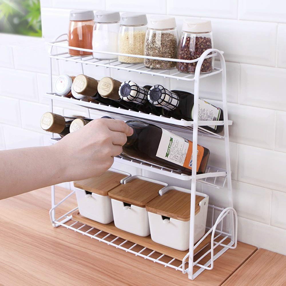 Wrought Iron Spice Rack Best 4 Tier Spice Rack Organizer Kitchen Panel