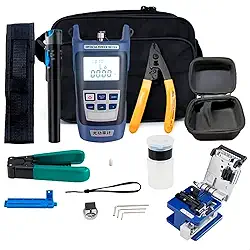 Kit De Ferramenta Para Conectorizaçao De Fibra Óptica 8 peças Com Bolsa De Transporte e Bag Caneta Ótica 1Km Profissional