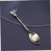 Vista 2 de Cuchara agitadora de diamante estilo corte europeo cuchara de café de aleación retro cuchara pequeña para pastel de té helado postre bar uso