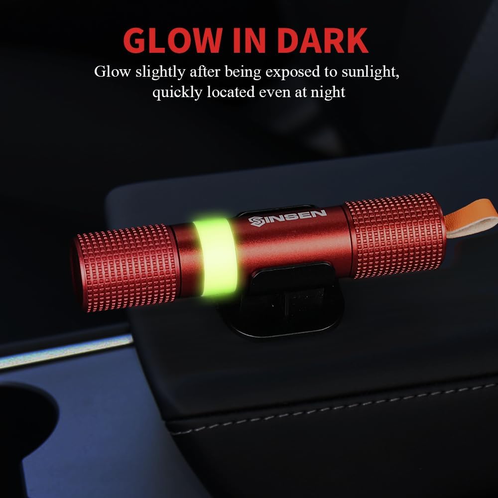 SINSEN Emergency Flashlight for Car and Mini Window Breaker and Seatbelt Cutter Tool