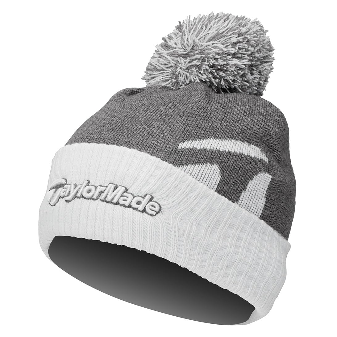 TaylorMade Bobble Beanie Charcoal Heather