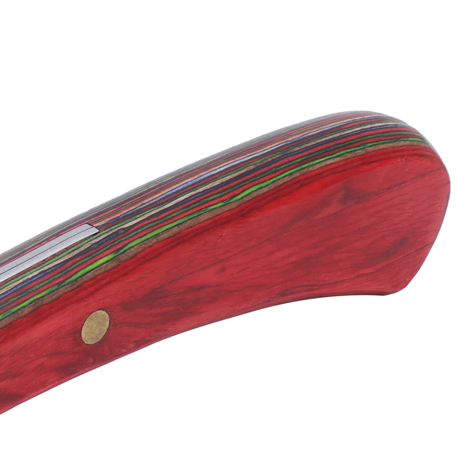 KIMISS Herramienta de Cincel de Cuchillo Curvado Herramienta de Acero con un Cómodo de Madera para Herrador - Ideal para el Cuidado de los Cascos de Caballos